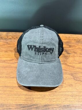 Grunt Style Black and White Interior Logo Trucker Hat - Whiskey Helps